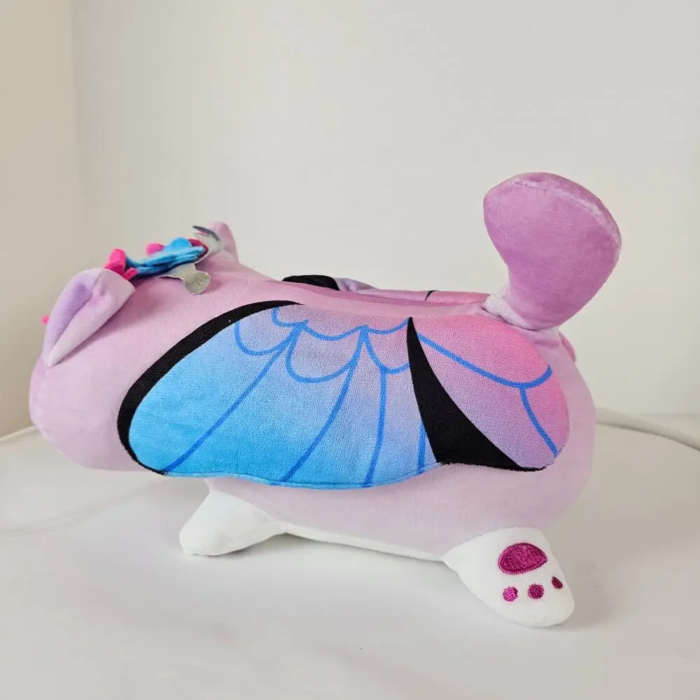 Kawaii Butterfly Unicorn Cat Plush Pillow Stuffed Animal 10” Soft Toy Purple